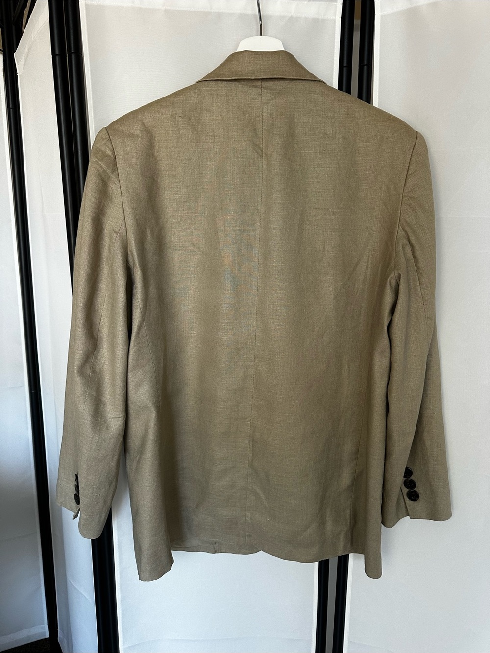 Classiques Entier Petites 100% Linen Blazer Taupe M - Picture 2 of 10